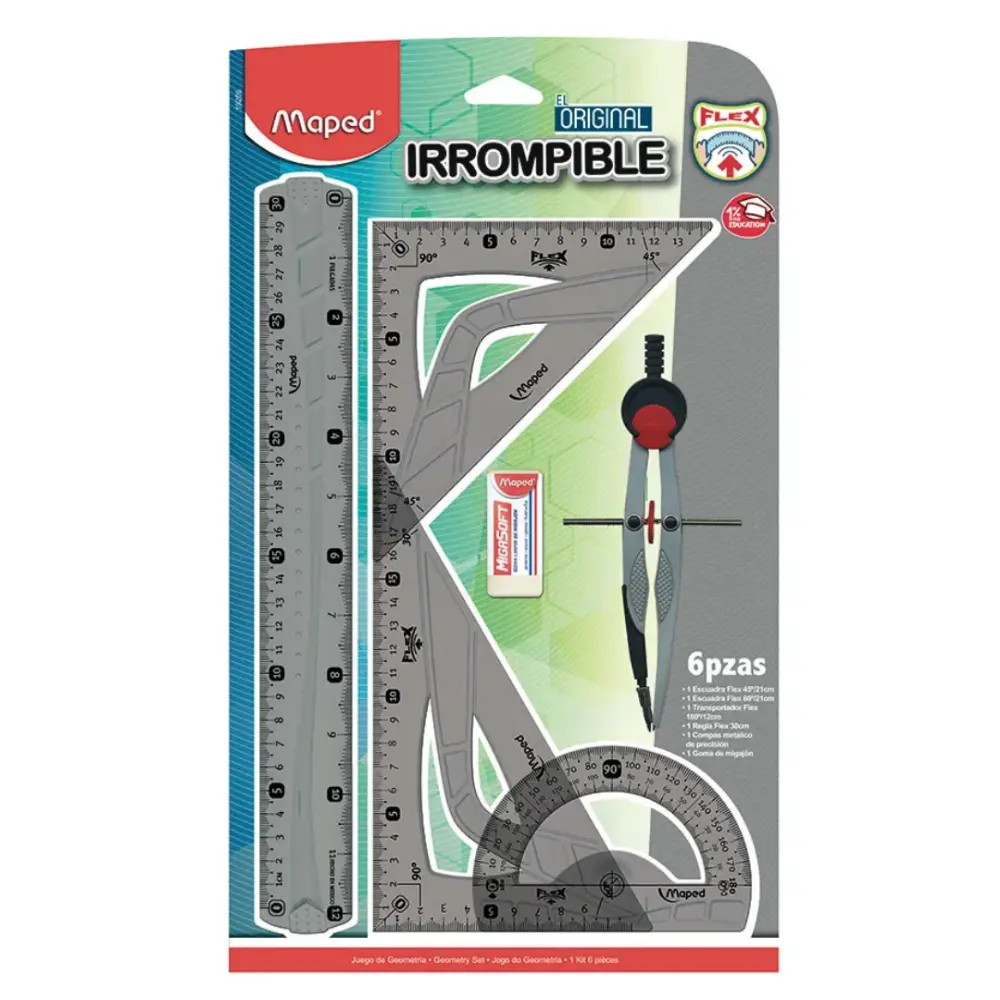 JUEGO GEOMETRICO MAPED 19206 POCKET IRROMPIBLE COMPAS METAL
