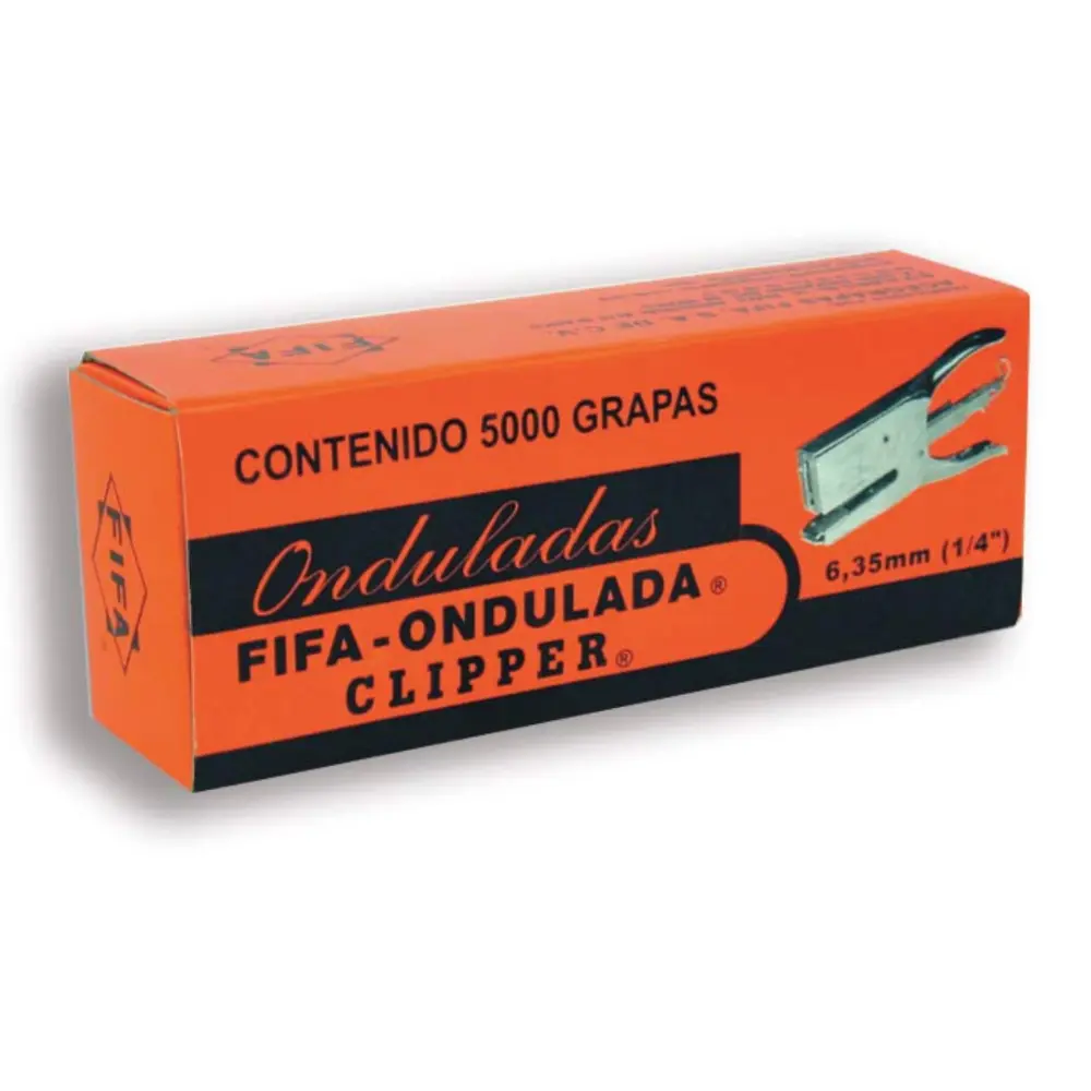 GRAPA ONDULADA CLIPPER CAJA C/5000 PZAS.