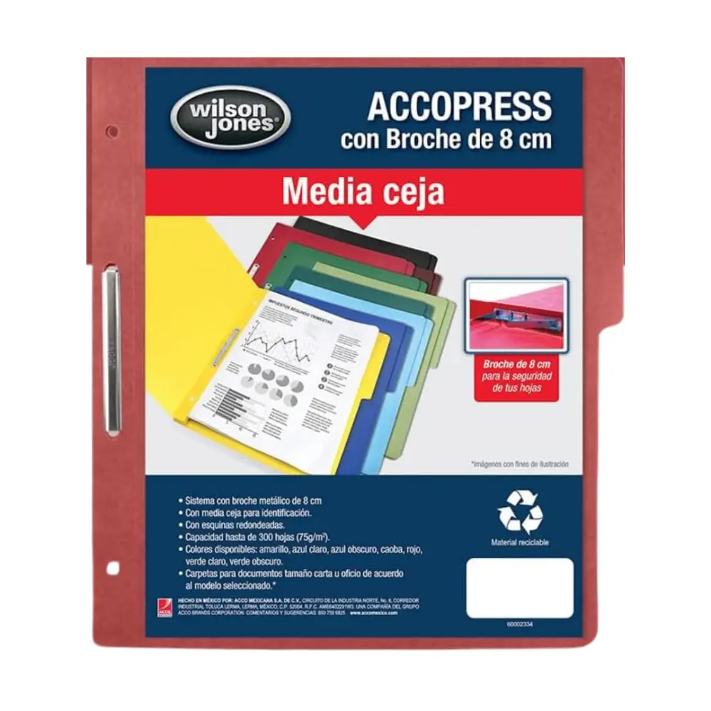 FOLDER ACCOPRESS C/BROCHE CARTA P4555 CAOBA