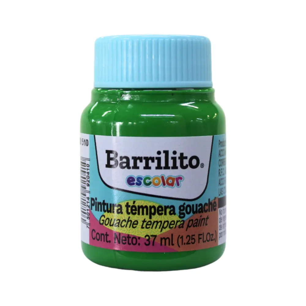 PINTURA BARRILITO TEMPERA NO.510 VERD H.
