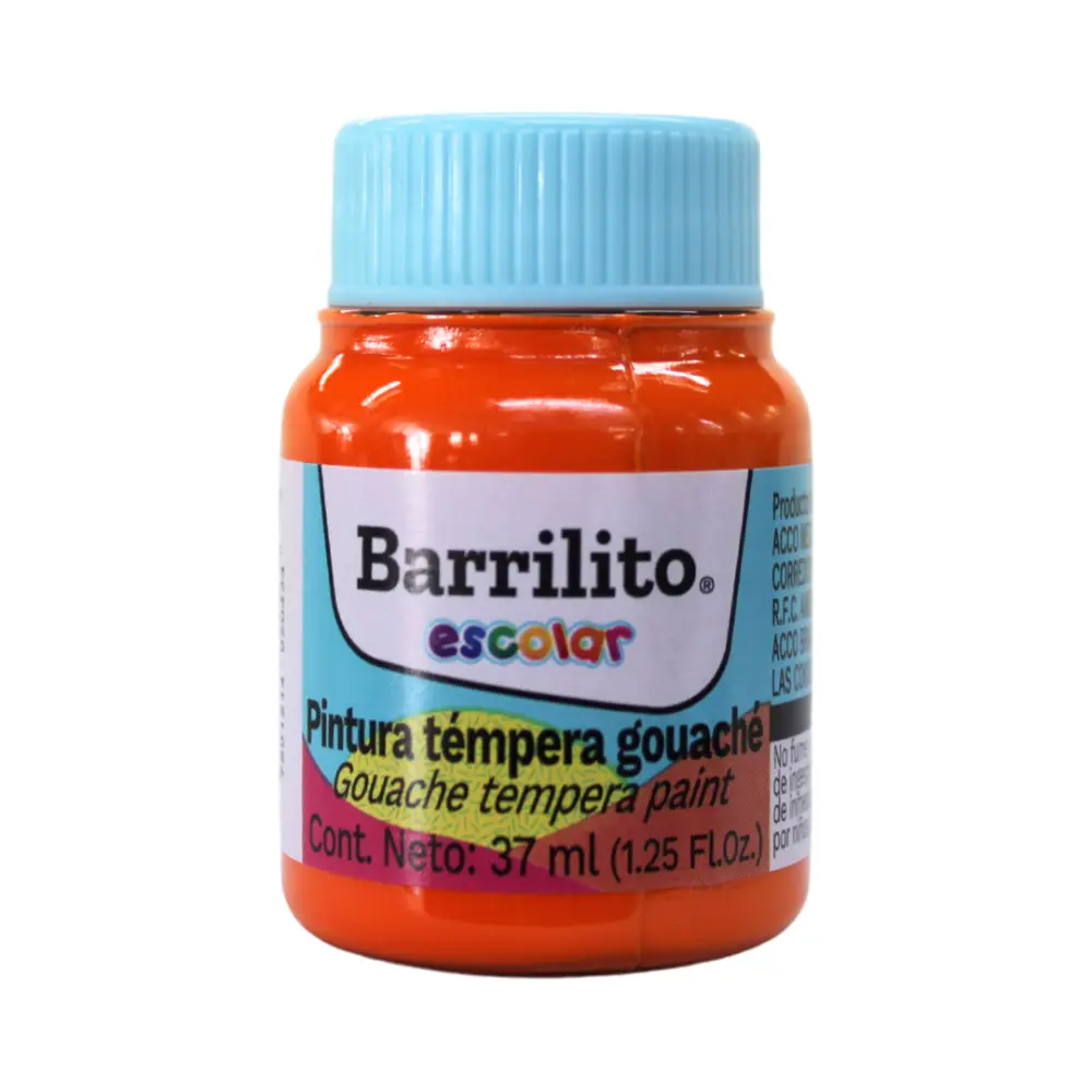 PINTURA BARRILITO TEMPERA NO.517 NARANJ