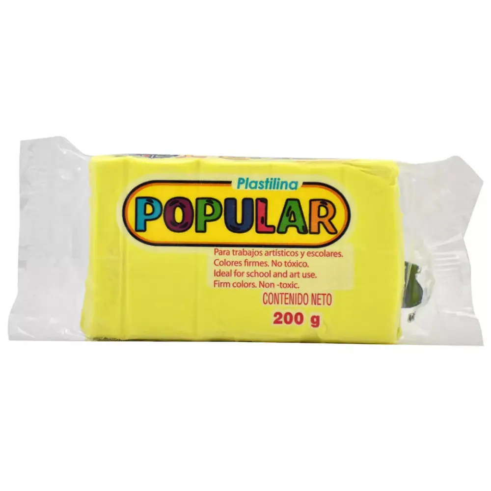 PLASTILINA FLUORECENTE 200 GR. AMARILLA
