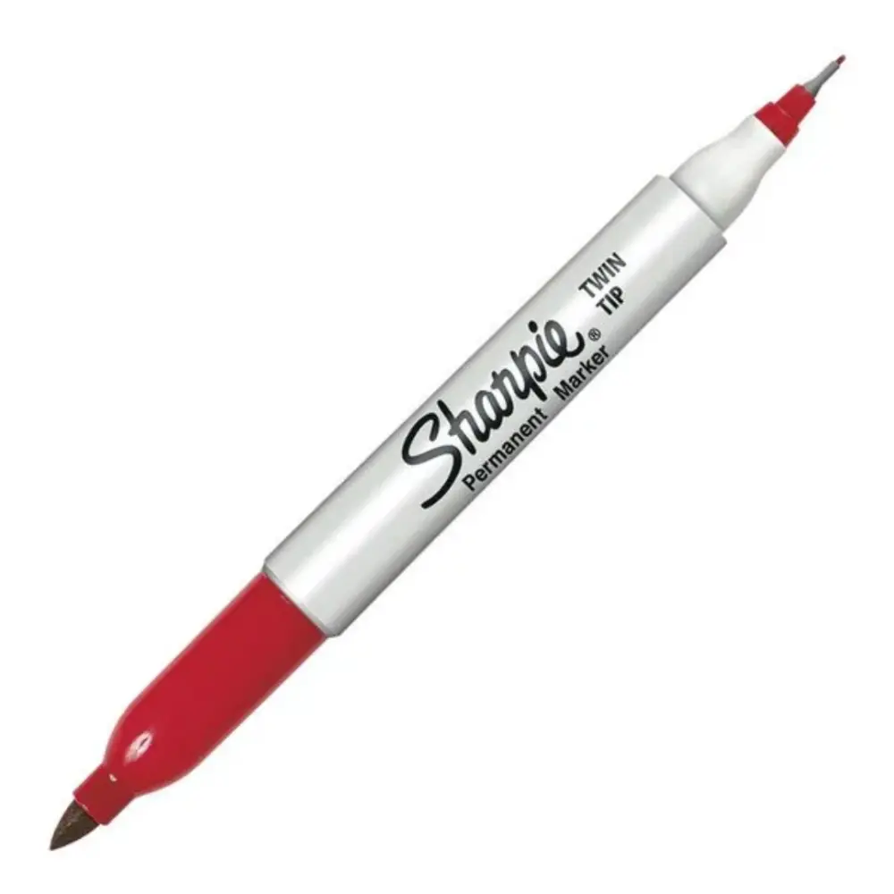 MARCADOR SHARPIE TWIN TIP DOBLE PUNTA ROJO - Image 2