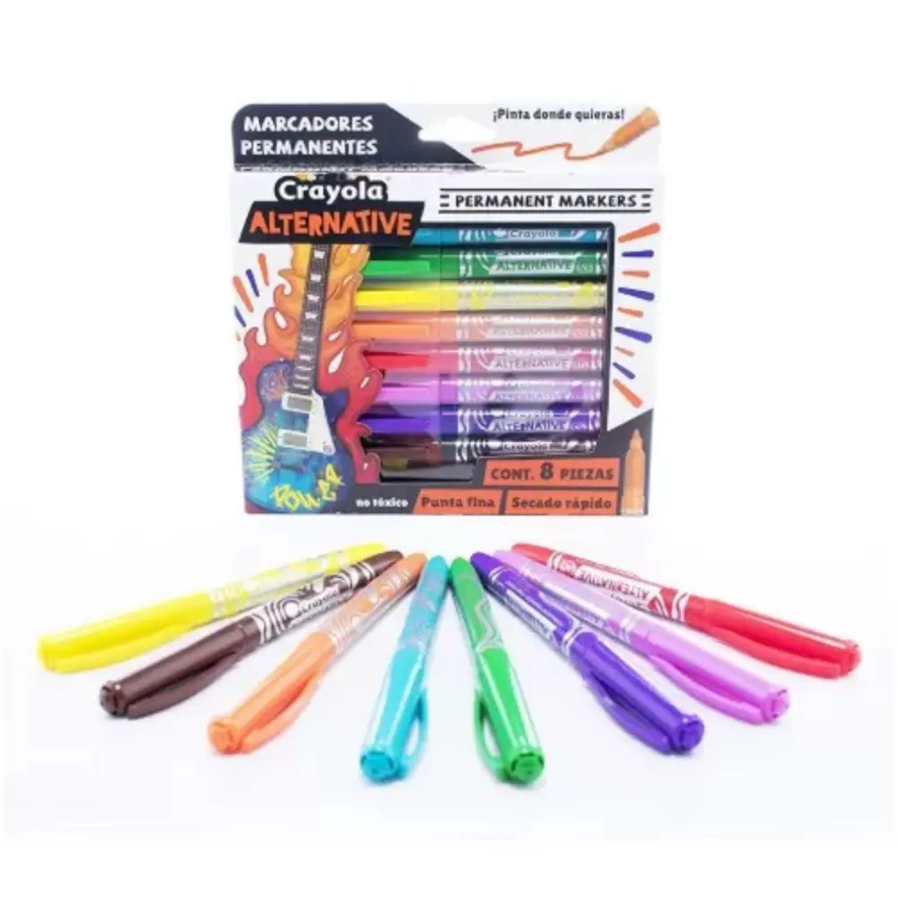MARCADOR CRAYOLA PERMANENTE ALTERNATIVE P/FINO C/8 - Image 2