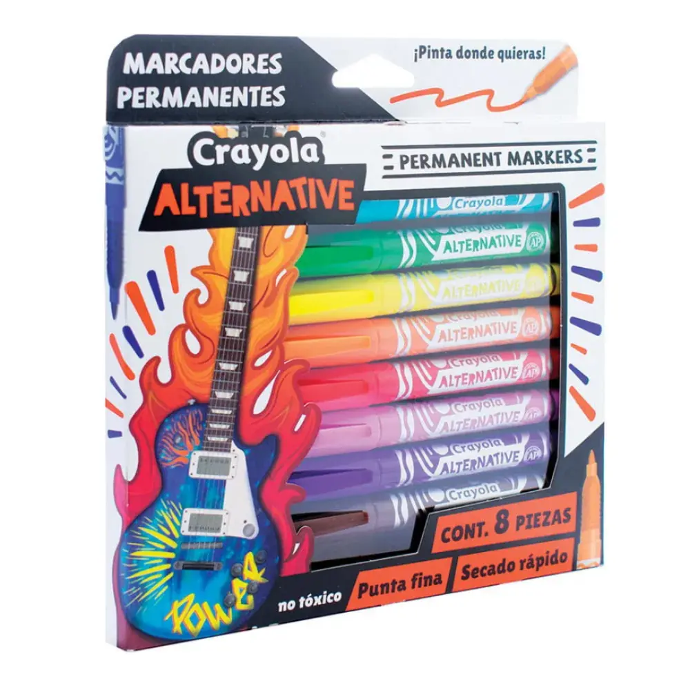 MARCADOR CRAYOLA PERMANENTE ALTERNATIVE P/FINO C/8 - Image 3