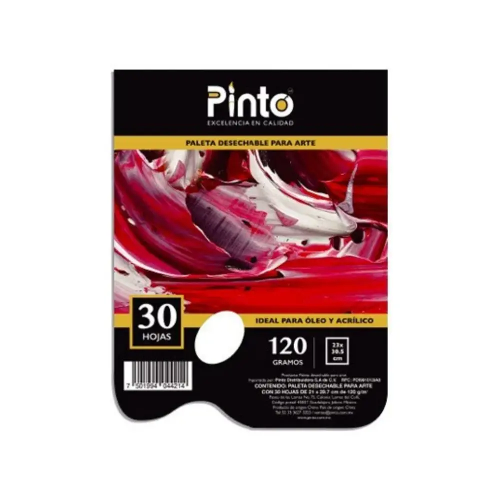 PALETA DESECHABLE PARA ARTE 23X30.5 cm 120G 30H 300038