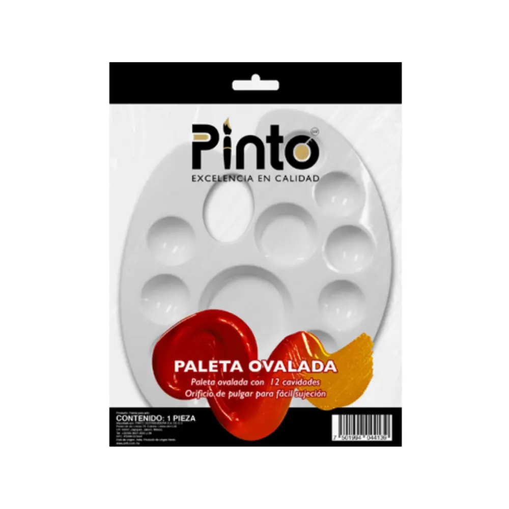 PALETA OVALADA C/12 CAVIDADES PINTO 300086