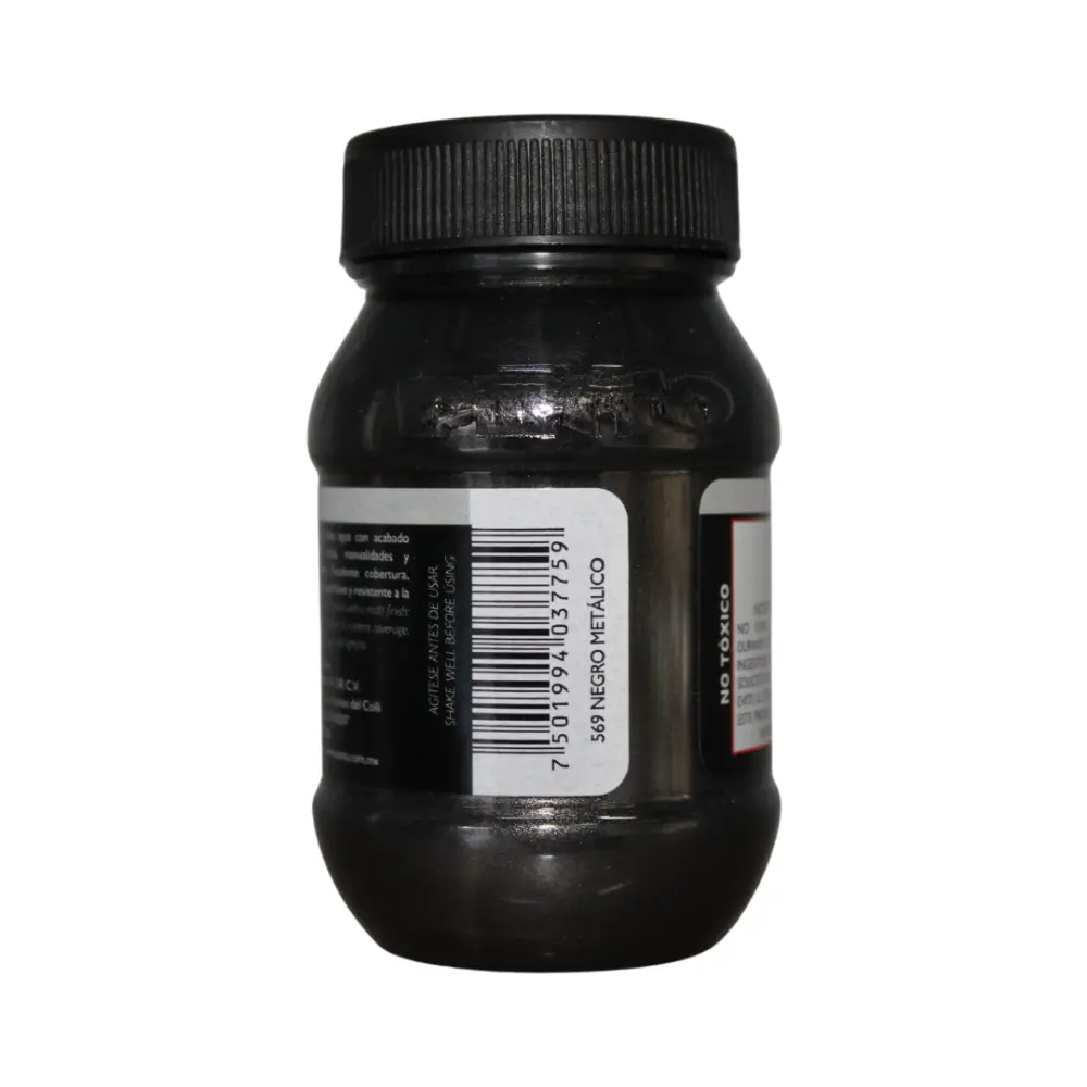 569 NEGRO METALICO 100ml ACRILICO PINTO VANGUARDIA 300488 - Image 2