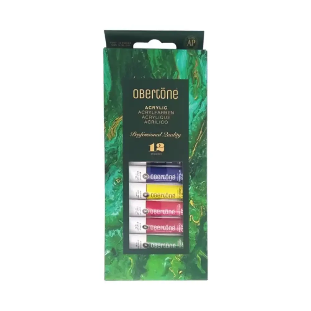 SET C/12 TUBOS ACRILICO 12mL OBERTONE PROFESSIONAL QUALITY 300840