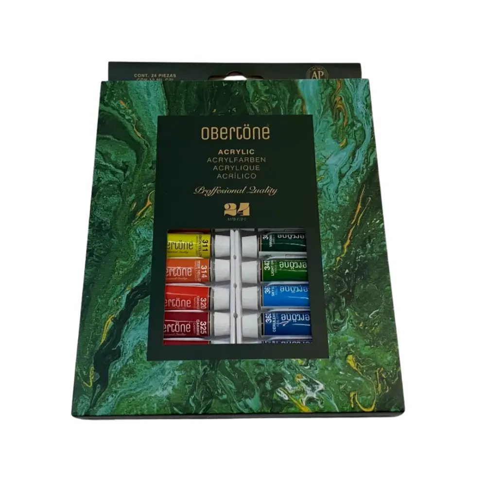 SET C/24 TUBOS ACRILICO 12mL OBERTONE PROFESSIONAL QUALITY 300844