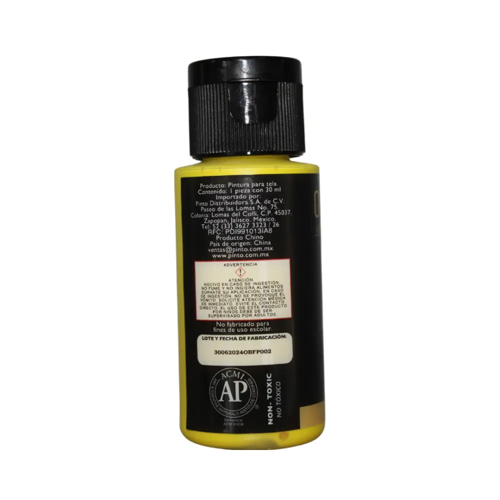 901 AMARILLO LIMON 30ml PINTURA TEXTIL OBERTONE 301030 - Image 3