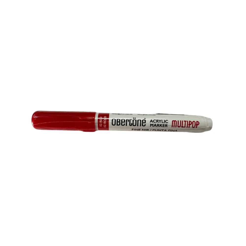 215 2 RED MULTIPOP ACRYLIC PAINT MARKER FINE BULLET OBERTON 301136