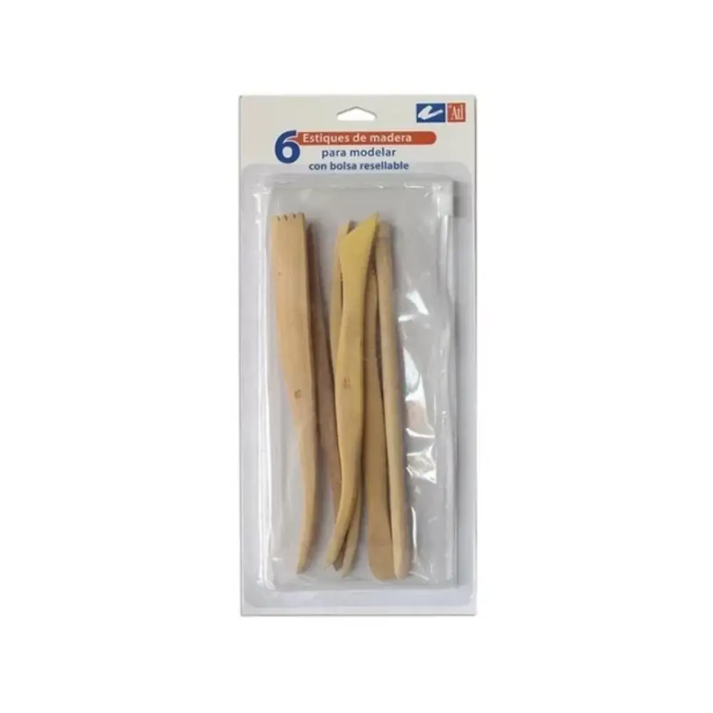 Estiques Madera P/Modelar C/6 301548