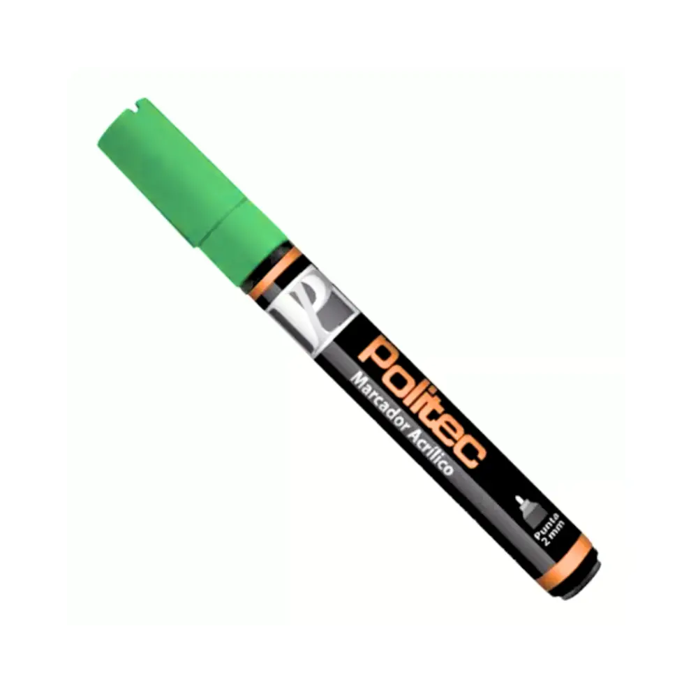 Marcador acrilico Politec 2 mm Verde Claro 312 301586
