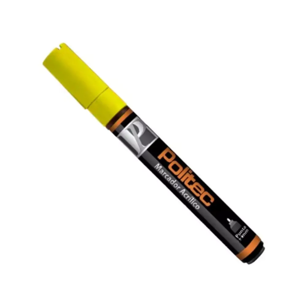 Marcador acrilico Politec 4 mm Amarillo Medio 318 301604