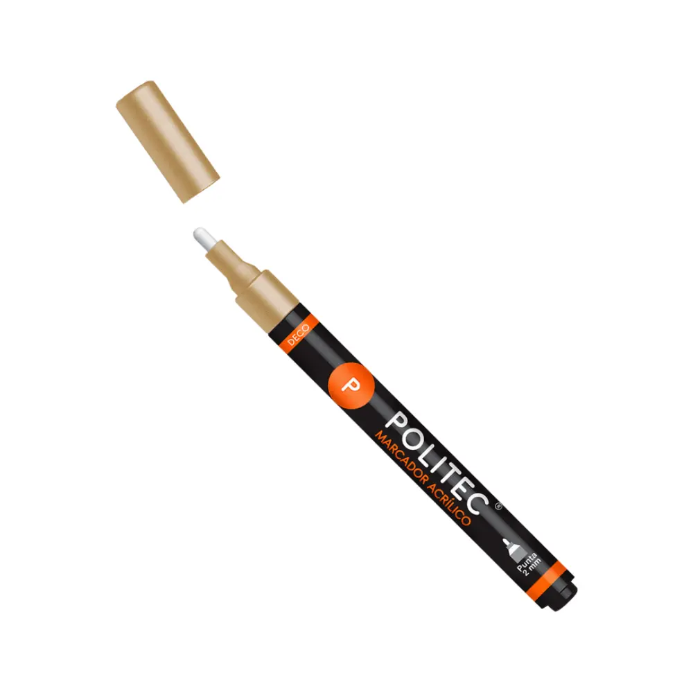 Marcador acrilico Politec 2 mm Oro 700 301618 - Image 2