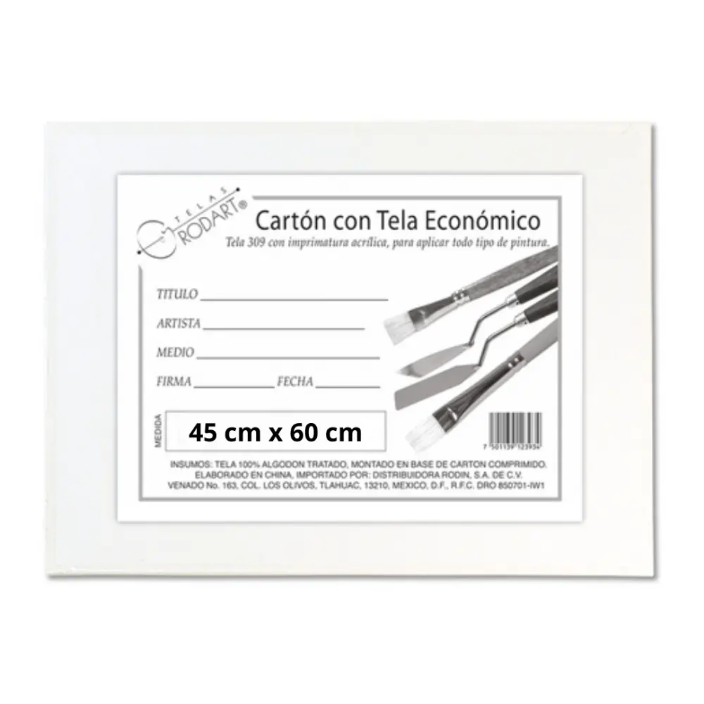 CARTON C/ TELA ECONOMICO RECTANGULAR RODIN 45 X 60cm 301706