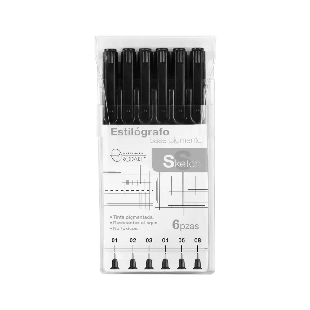 SET SKETCH CON 6 ESTILOGRAFOS RODART 301758