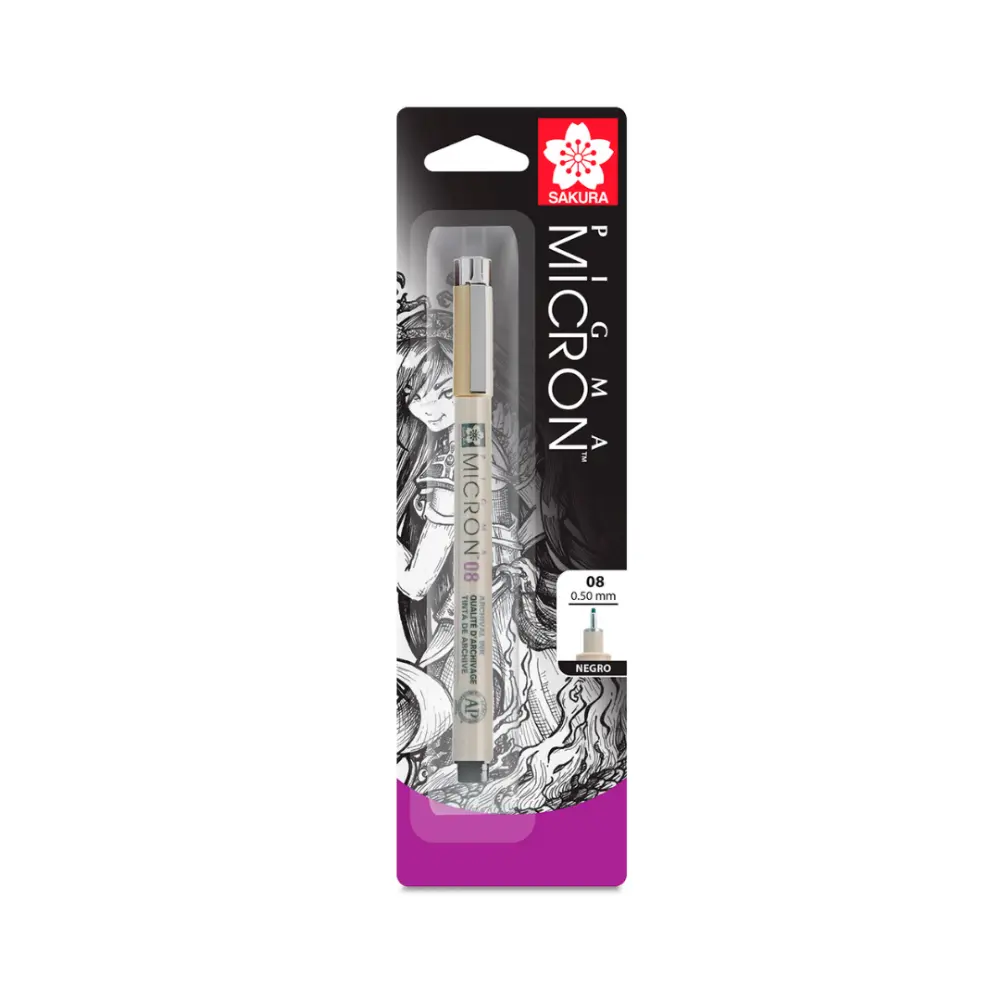 ESTILOGRAFO PIGMA 08 (.5 MM) NEGRO 301774