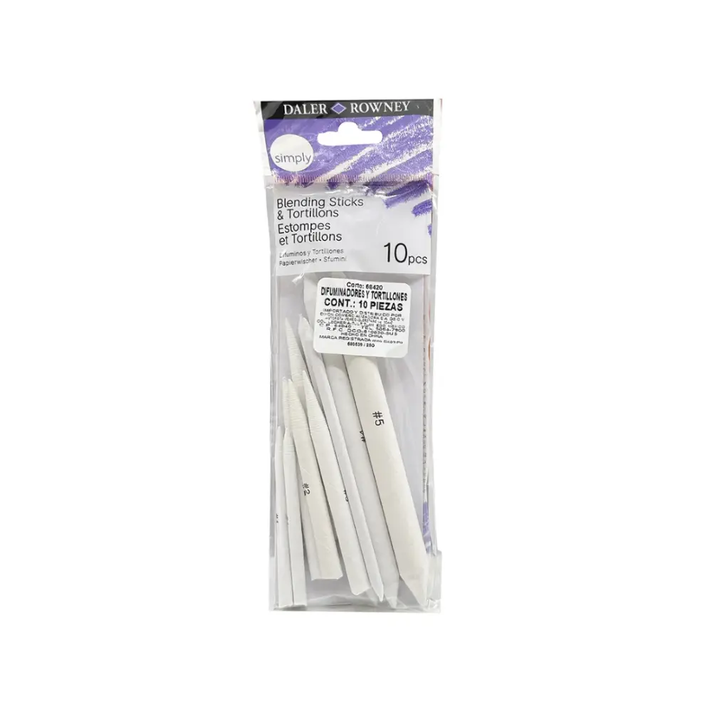 MEZCLADORES O ESFUMINOS SIMPLY C/10 PZ 304040