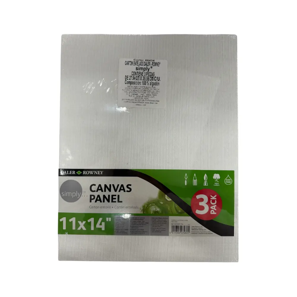 SIMPLY CNV PANEL 11X14 3 PACK DALER & ROWNEY C/1 PQ 68434