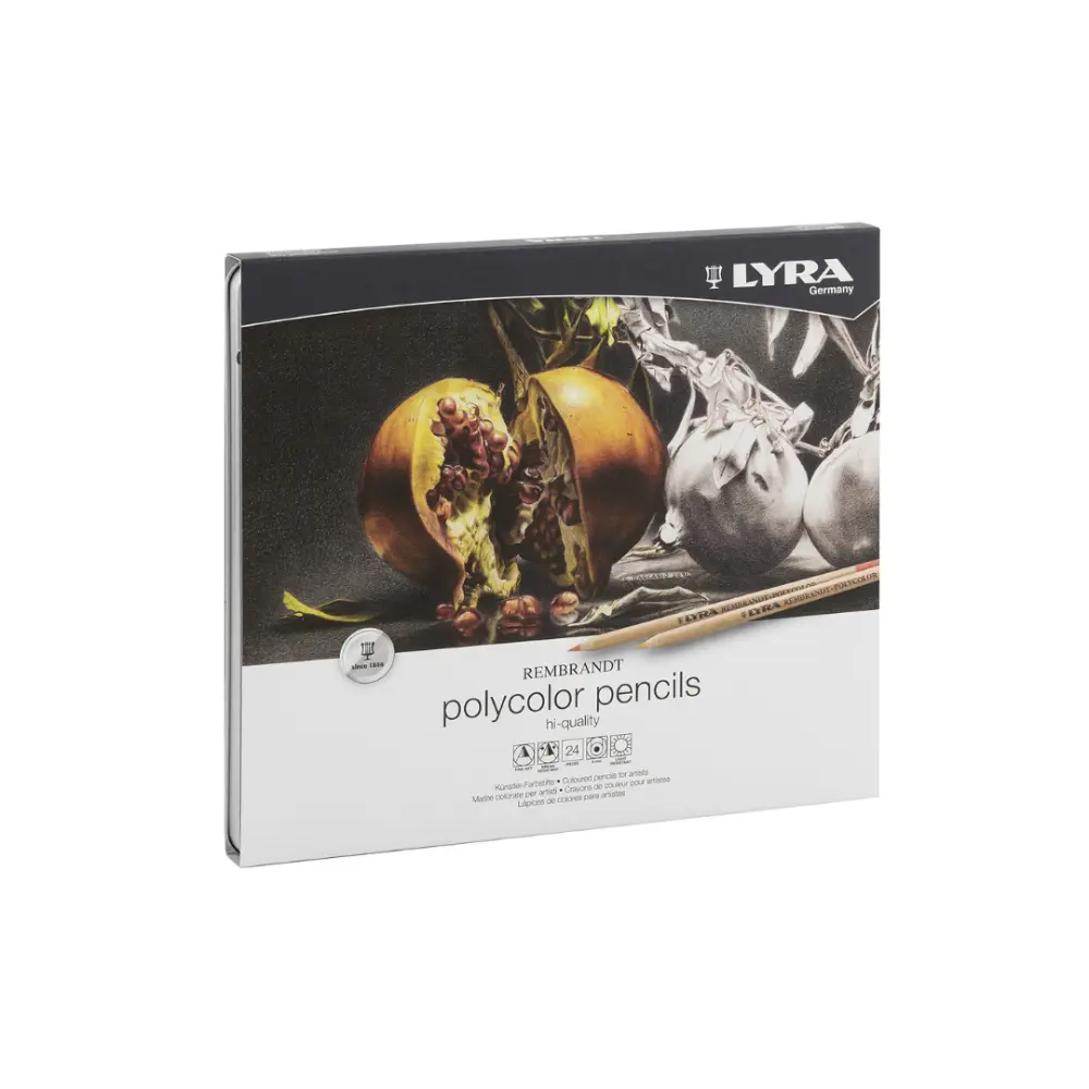 REMBRANDT POLYCOLOR LAPICES DE COLORES CAJA METALICA CON 24 COLORES 44717