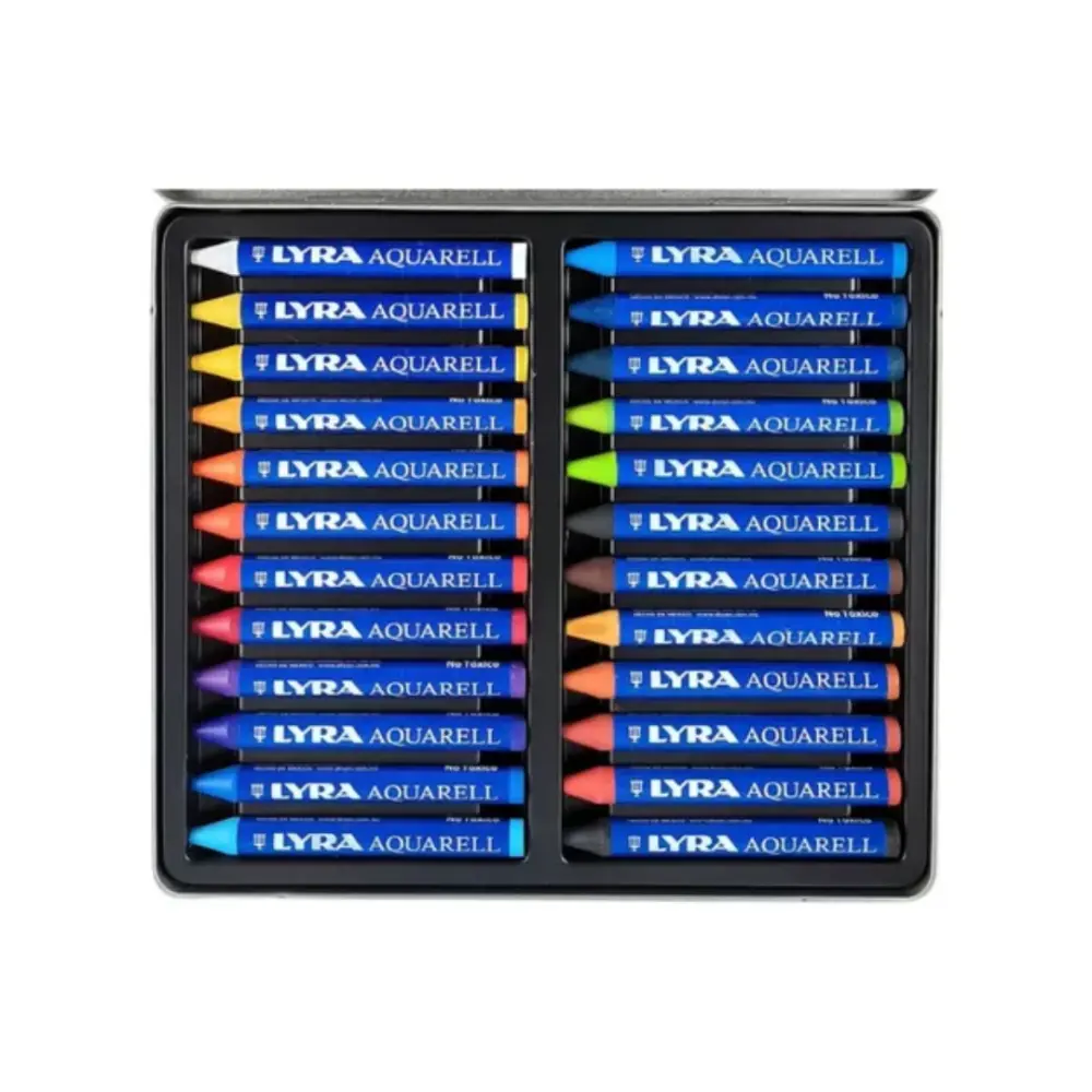CRAYONES ACUARELABLES AQUARELL - ESTUCHE METALICO CON 24 CRAYONES 46320 - Image 2