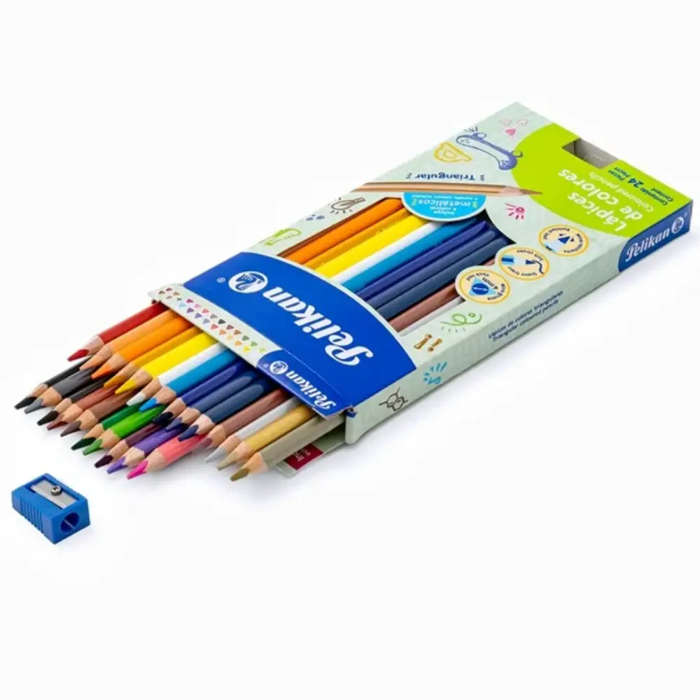 COLORES PELIKAN TRIANGULAR CAJA C/24 PZAS. - Image 2