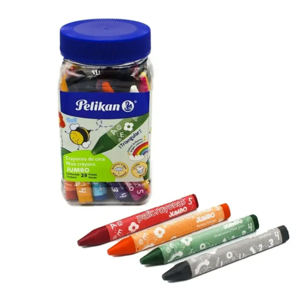 CRAYON PELIKAN TRIANGULAR JUMBO BOTE C/28 P - Image 2