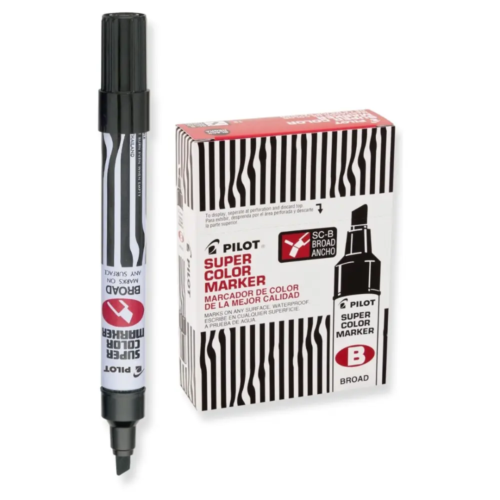 MARCADOR PERMANENTE RELLENABLE PILOT NEGRO SCB 44100 - Image 2